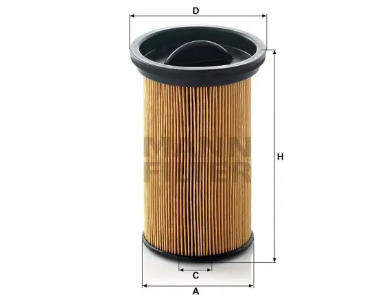 Fuel filter element (metal-free) PU 742