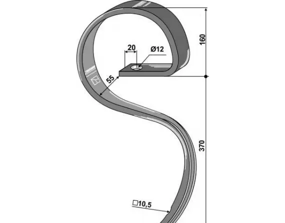 Cultivation harrow tines