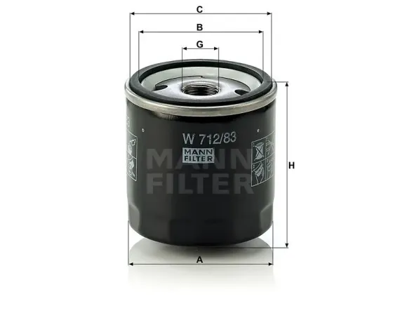 Wechselfilter SpinOn W 712/83