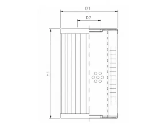 Filter element for return filter XR160G10