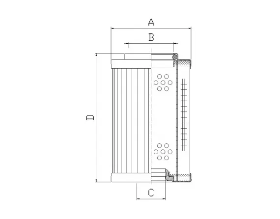 Filter element for return filter RMR443B25B