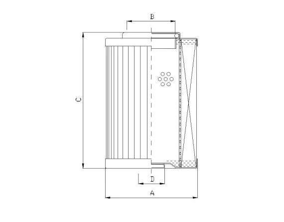Filter element for pressure filter D920T75A