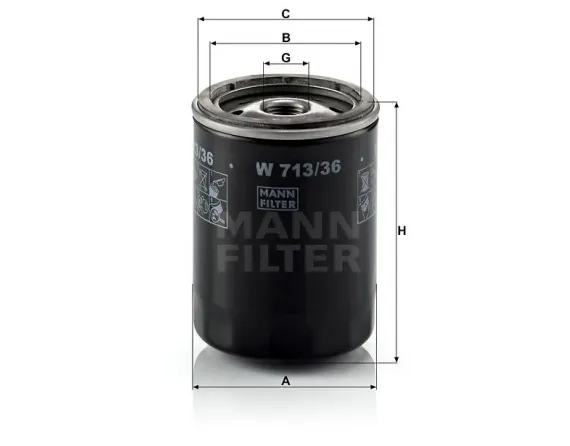 Oil filter SpinOn W 713/36