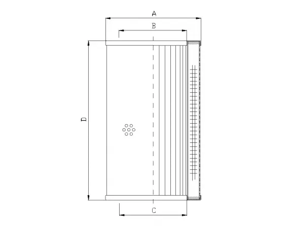 Filter element for suction filter S232T25