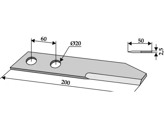 messen voor strohakselen