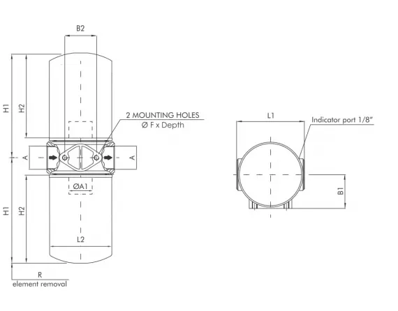 FA130000BB7S00 filter head for suction filter
