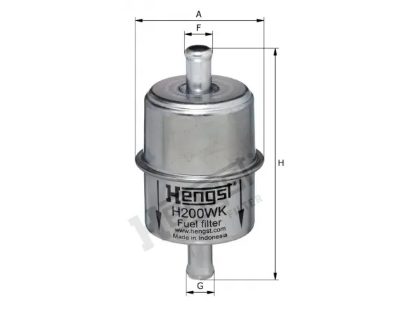 H200WK fuel line filter inline