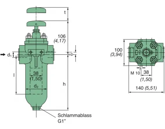 KMGP00017 plate split filter, 0.1 mm gap width