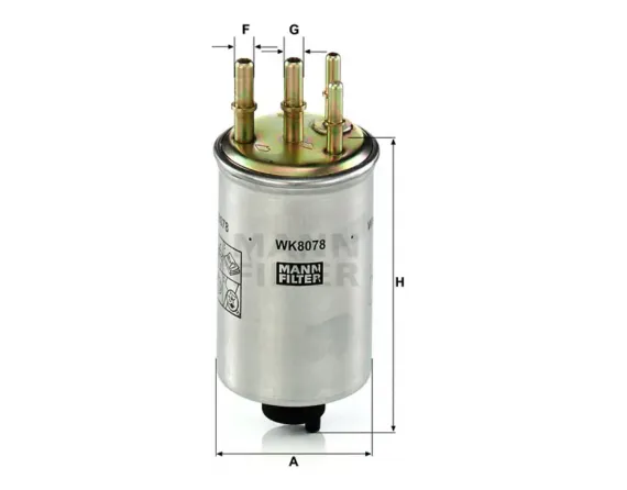 WK 8078 Kraftstoff-Leitungsfilter Inline