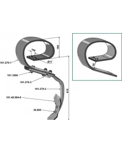 Leaf spring tines