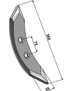 Heavy cultivator share