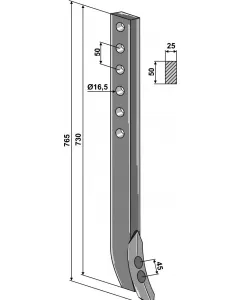 Track eradicator tines