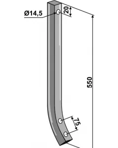 Track eradicator tines