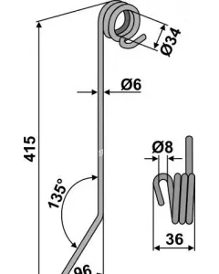 tines for seed harrows