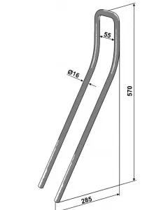 Púas para gradas de semillas