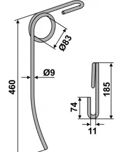 Dents de herse à semis