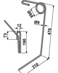 Dent de herse à semis