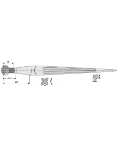 Dente per caricatore frontale