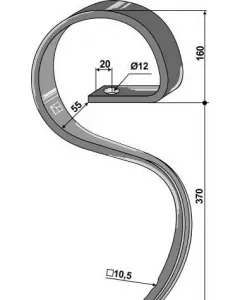 Cultivation harrow tines