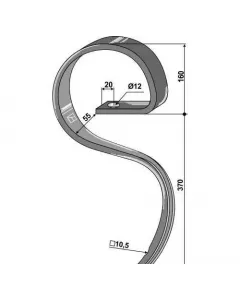 Cultivation harrow tines