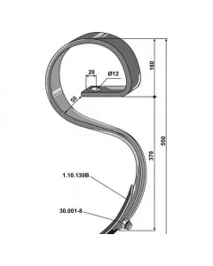 Cultivation harrow tines
