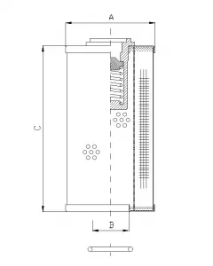 elemento de filtro hidráulico WG257