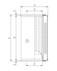 hydraulic filter element WG196