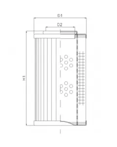 Filter element for pressure filter DHD110S25B