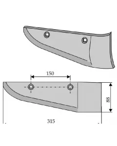 Shares for beet harvester