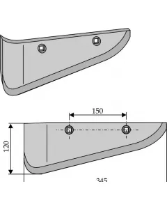 Shares for beet harvester
