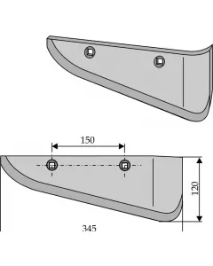 Shares for beet harvester