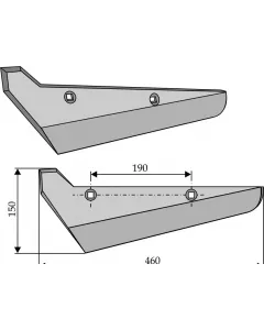 Shares for beet harvester