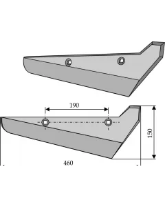 Shares for beet harvester