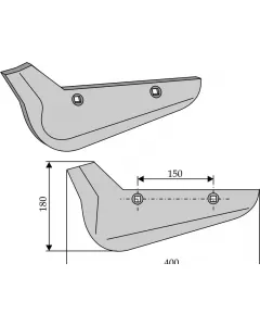 Shares for beet harvester
