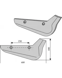 Shares for beet harvester