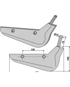 Share for beet harvester