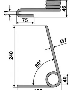 Denti per erpice seminatore