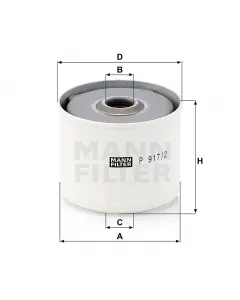 Elemento filtrante de combustible P 917/2 x