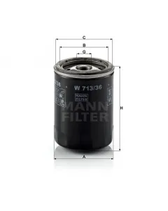 Oil filter SpinOn W 713/36