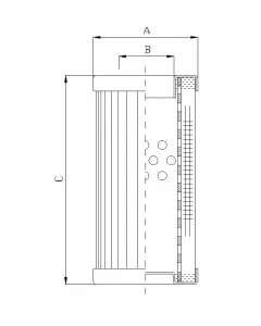 Filter element for pressure filter DMD0060B60B