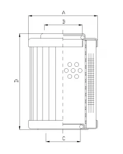 Filter element for return filter RMR690E05B