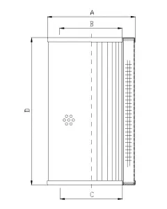 Filter element for suction filter S232T25