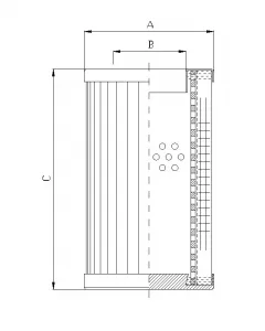 Filter element for pressure filter DMD0045W40B