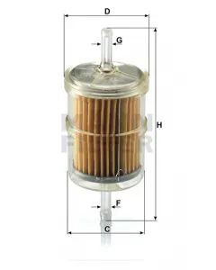 Fuel line filter (inline) WK 43/12 (10)