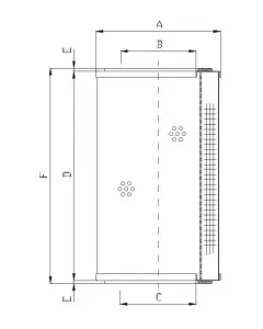 Filter element for return filter R320GW06P