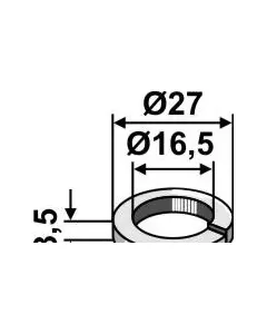 Disc Ø27x3.5xØ16,