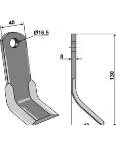 Noże bijakowe typu Y