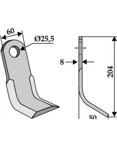 Noże bijakowe typu Y