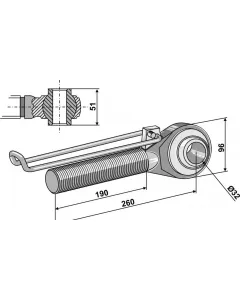 Mandrino M42x3 - 190