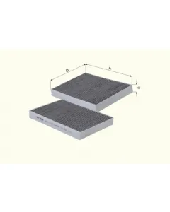 Cabin filter element (activated carbon) HCK7184